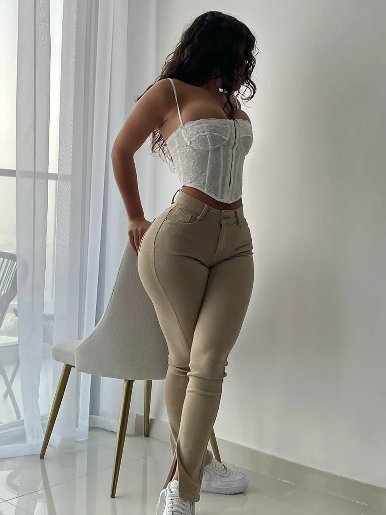 Lifestyle · Lace Corset Chair Pose, example 4 of 5