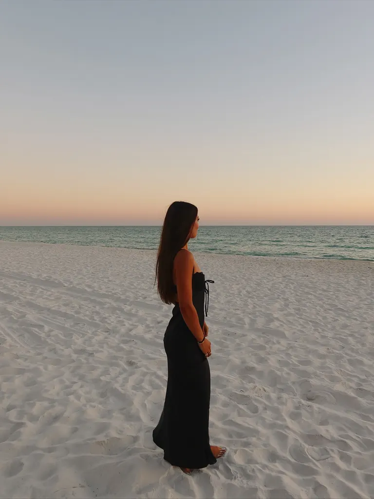 Lifestyle · Sunset beach portrait, example 3 of 4