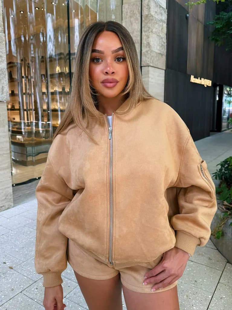 Luxury · Camel Suede Street Style, example 2 of 2