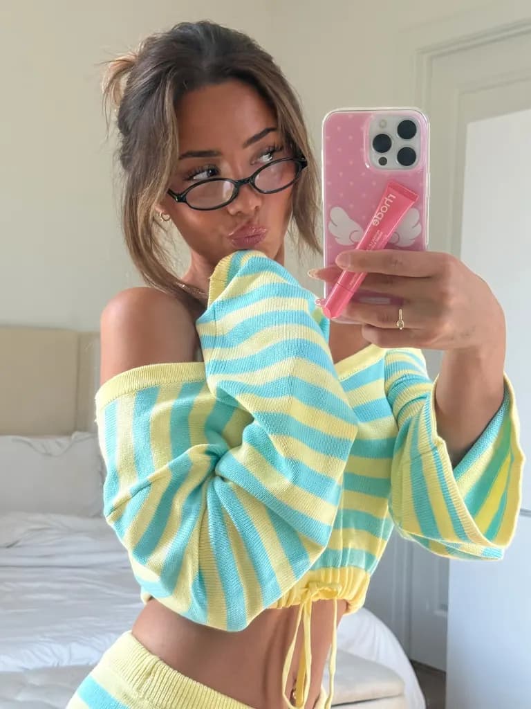 Selfies · Pastel Knit Mirror Selfie, example 2 of 2