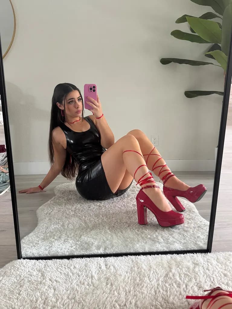 Selfies · Glossy Dress Mirror Selfie, example 2 of 2