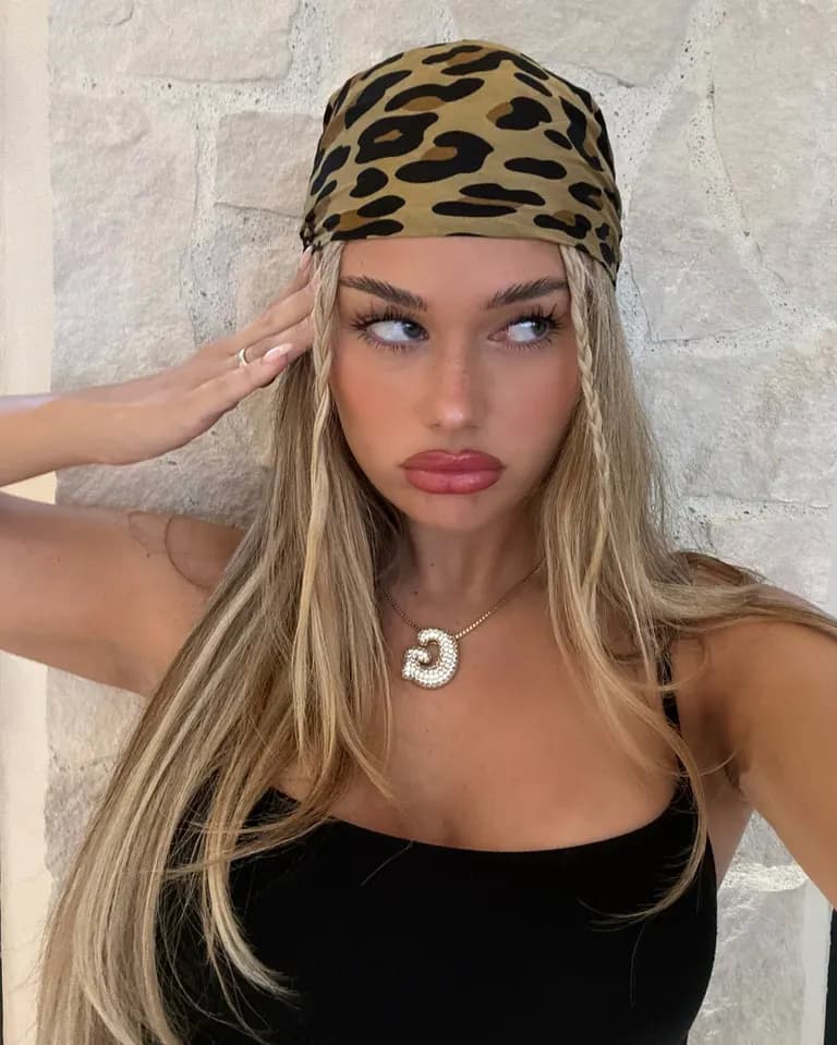 Selfies · Leopard Bandana Selfie, example 3 of 4